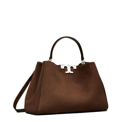 Eleanor Suede Satchel - Dark Cocoa - Image 5