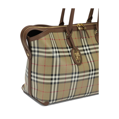 Medium Check Zip Tote - Archive Beige - Image 4