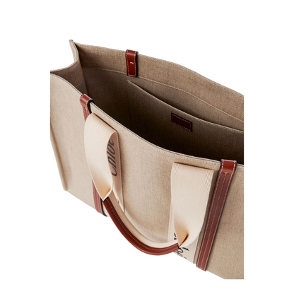 Large Woody Tote Bag in Linen - Image 4