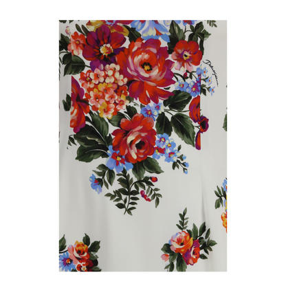 Floral Print Stretch Viscose Dress - Image 3
