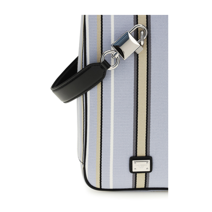 Lock Handbag in Jacquard Fabric - Image 4