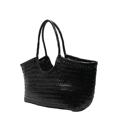 Nantucket Big Buffalo Leather Tote - Black - Image 3