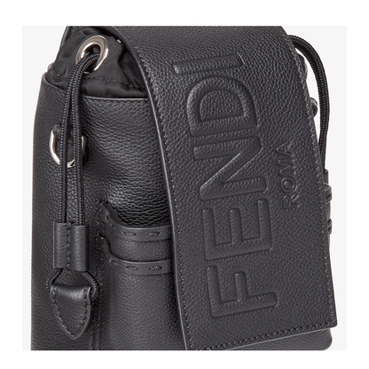 Roma Mini Leather Crossbody Bags - Black - Image 5