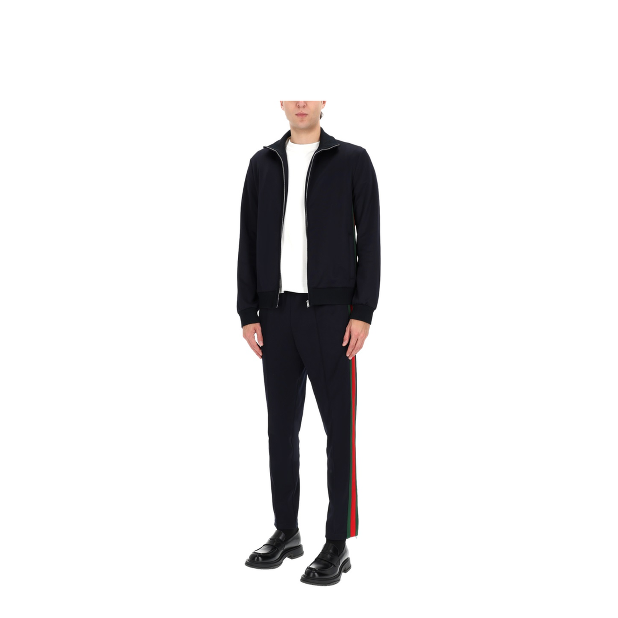 Blue Full Zip Jacket With Zip Closure - Image 2