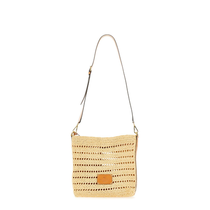 Perforated Raffia Shoulder Bag - Image 5