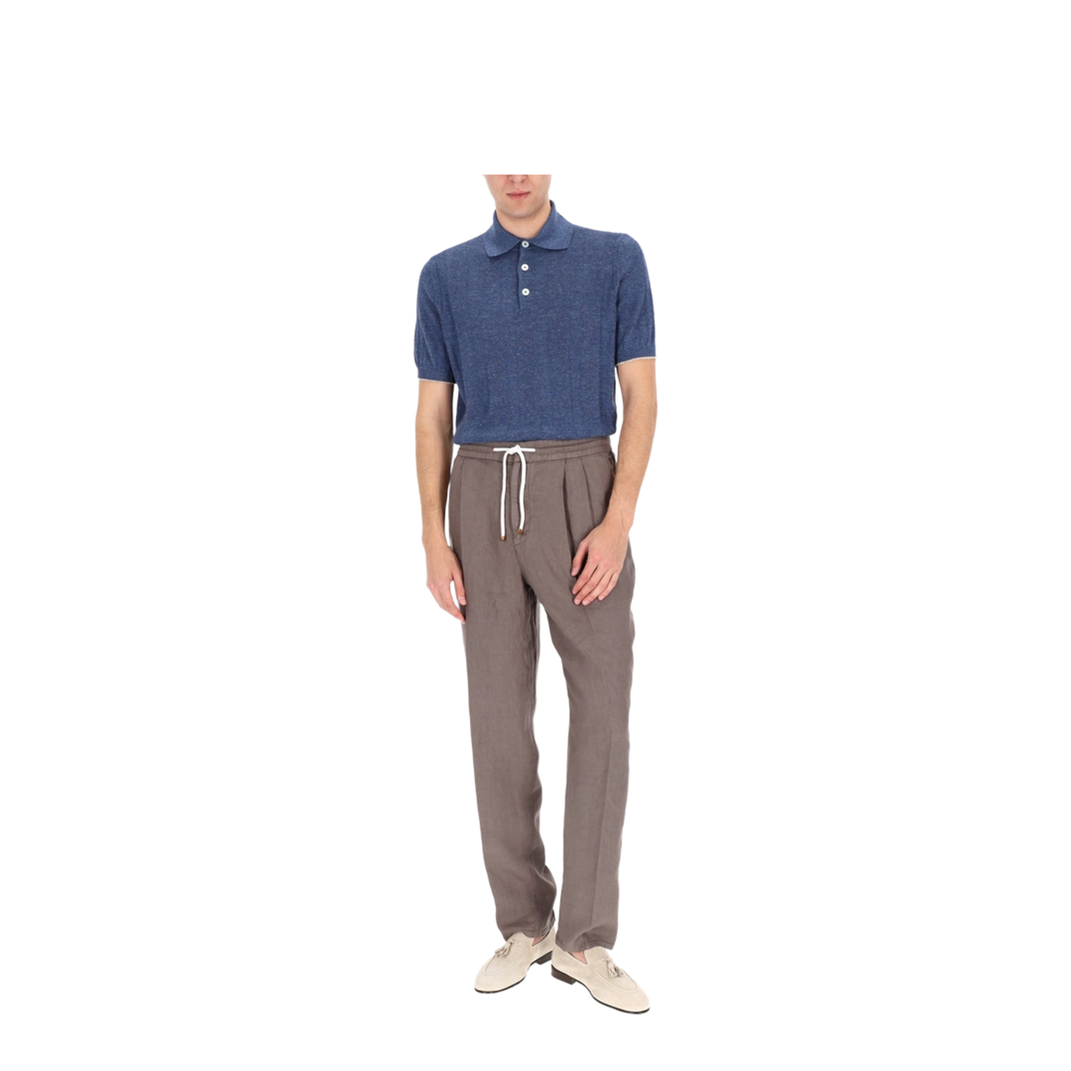 Linen Knit Polo Shirt - Image 2