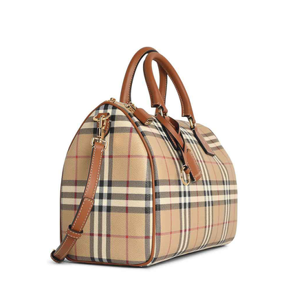 Medium Cotton Blend Bowling Bag - Beige - Image 2