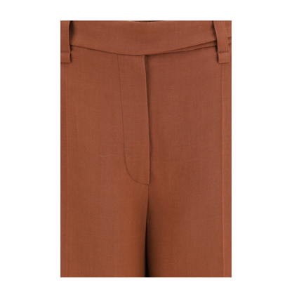 Cigarette Pants in Fluid Viscose and Linen Twill - Image 3