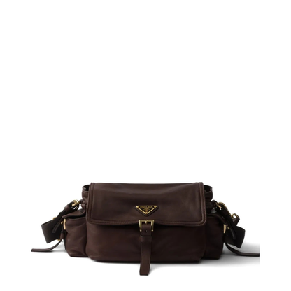 Explore Medium Nappa Leather Shoulder Bag with Flap - Image 1