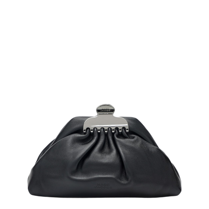 The Glam Small Smooth Leather Clutch - Black - Image 1