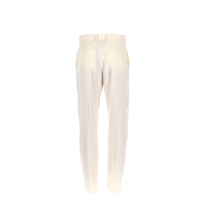Beige Wool Gabardine Trousers - Image 3