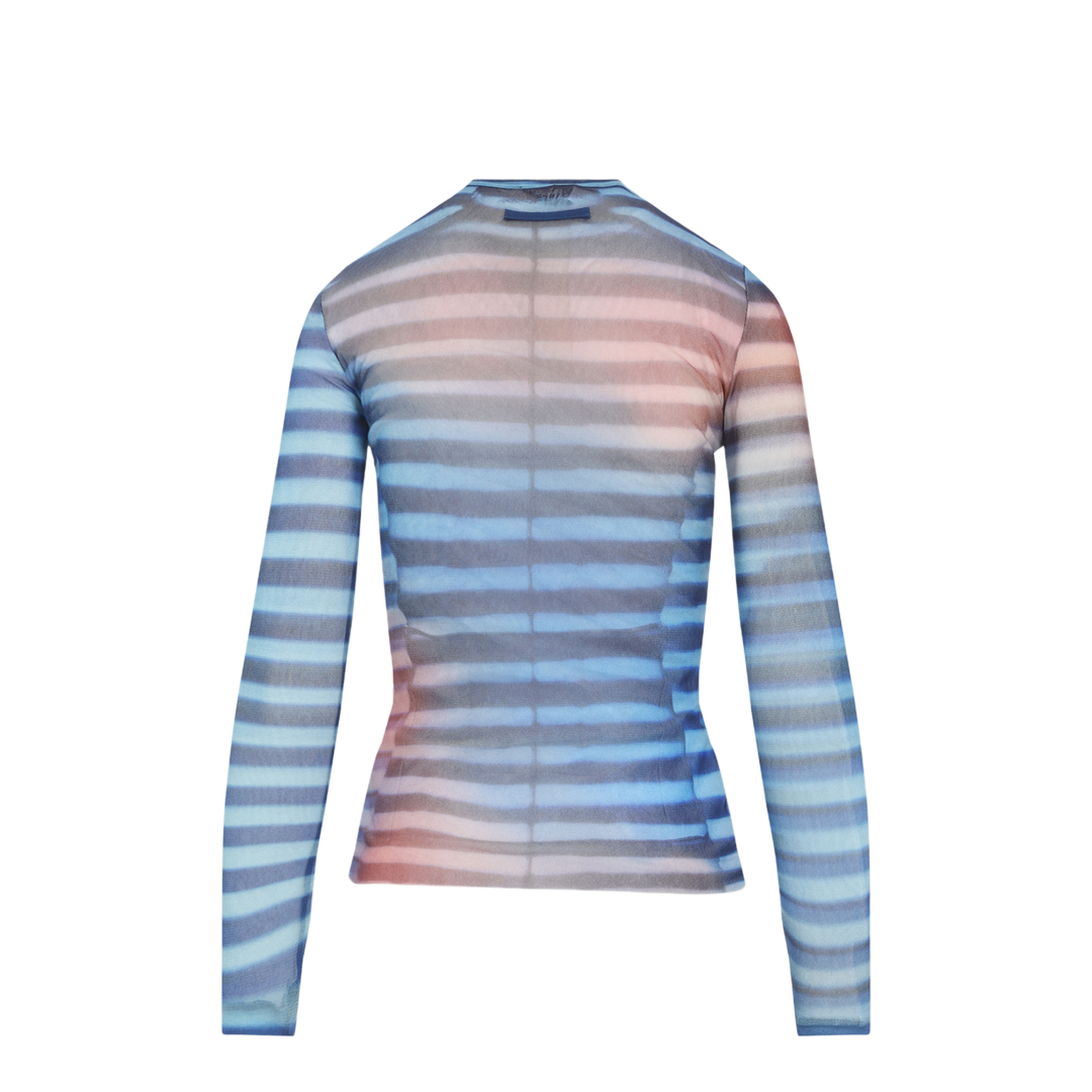Mesh Printed Air Long Sleeves Top - Image 4