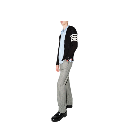 4-Bar Stripe Sustainable V-Neck Cardigan - Image 2