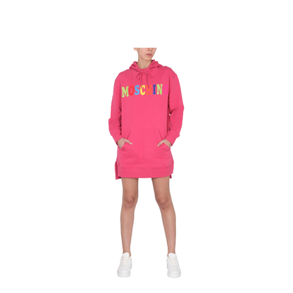 Dress with Multicolor Flocked Logo - Image 2