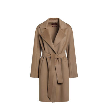 Camel Wrap Coat in Cashmere and Wool - Image 1