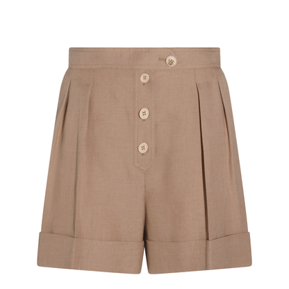 Biscuit Viscose Blend Shorts - Image 2