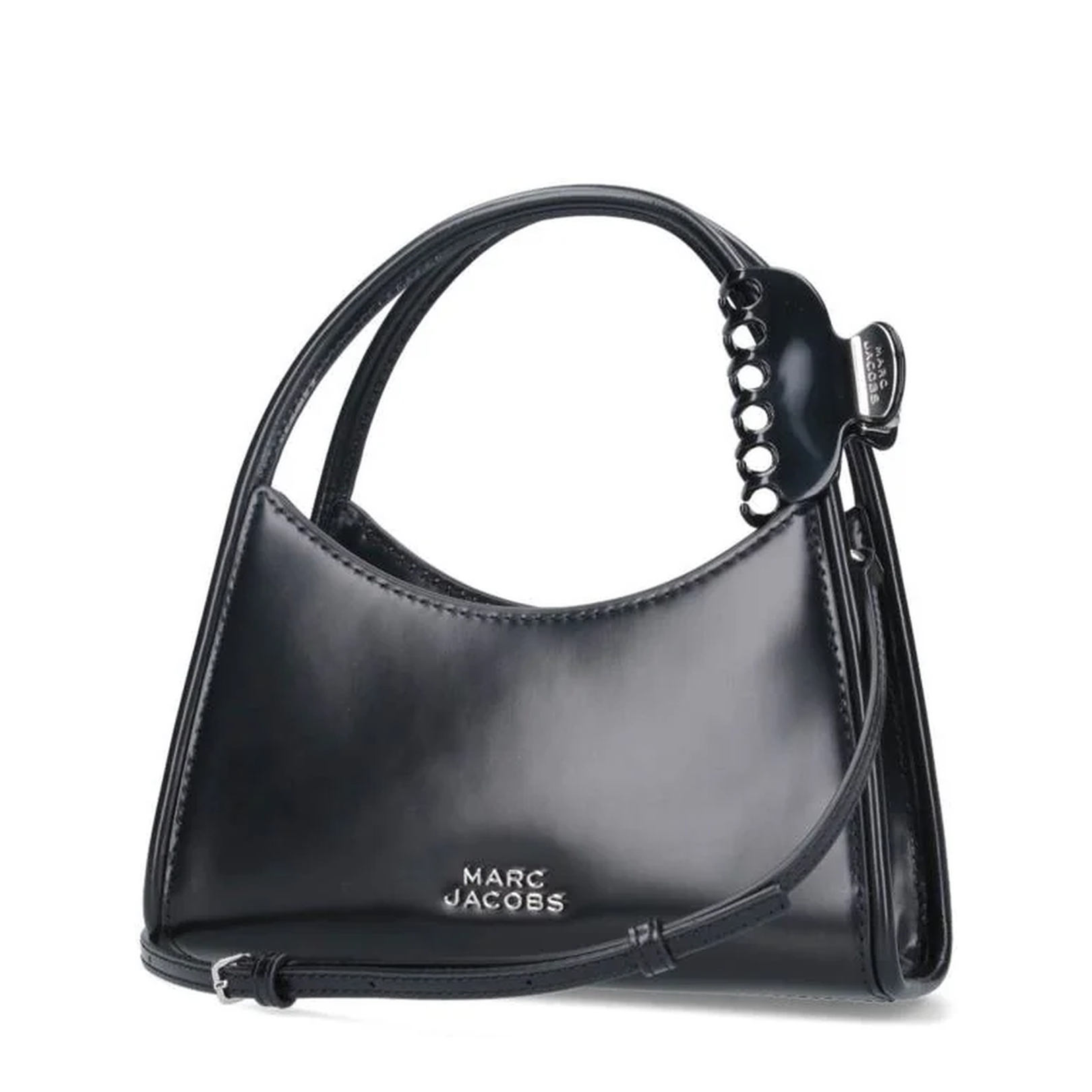 Glam Claw Clip Crossbody Bag Leather Black - Image 2