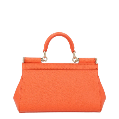 Sicily Calfskin Top-Handle Bag - Orange - Image 2