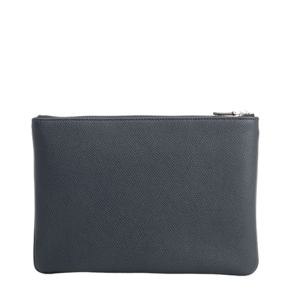 VLogo Signature Medium Grained Calfskin Pouch - Navy - Image 3