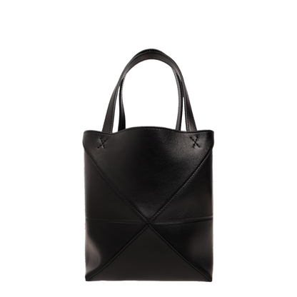 Mini Puzzle Fold Shoulder Bag Black - Image 3