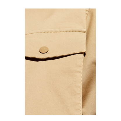 Beige Cotton Gabardine Short Sleeve Shirt - Image 5