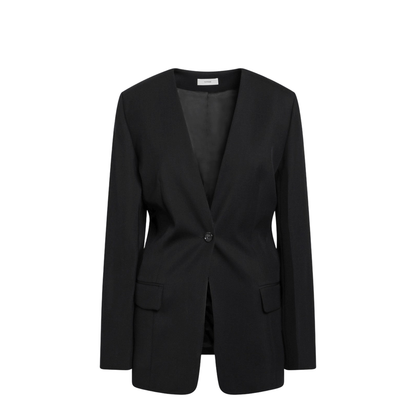Black Wool-Blend Jacket - Image 1
