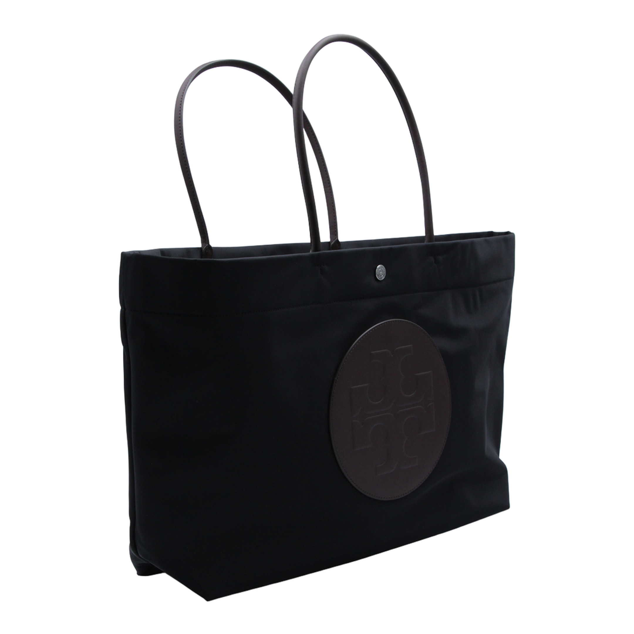Ella Twist Nylon Shoulder Bag With Maxi Front Logo Patch - Image 5