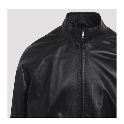 Leather Bomber Jacket - Image 5