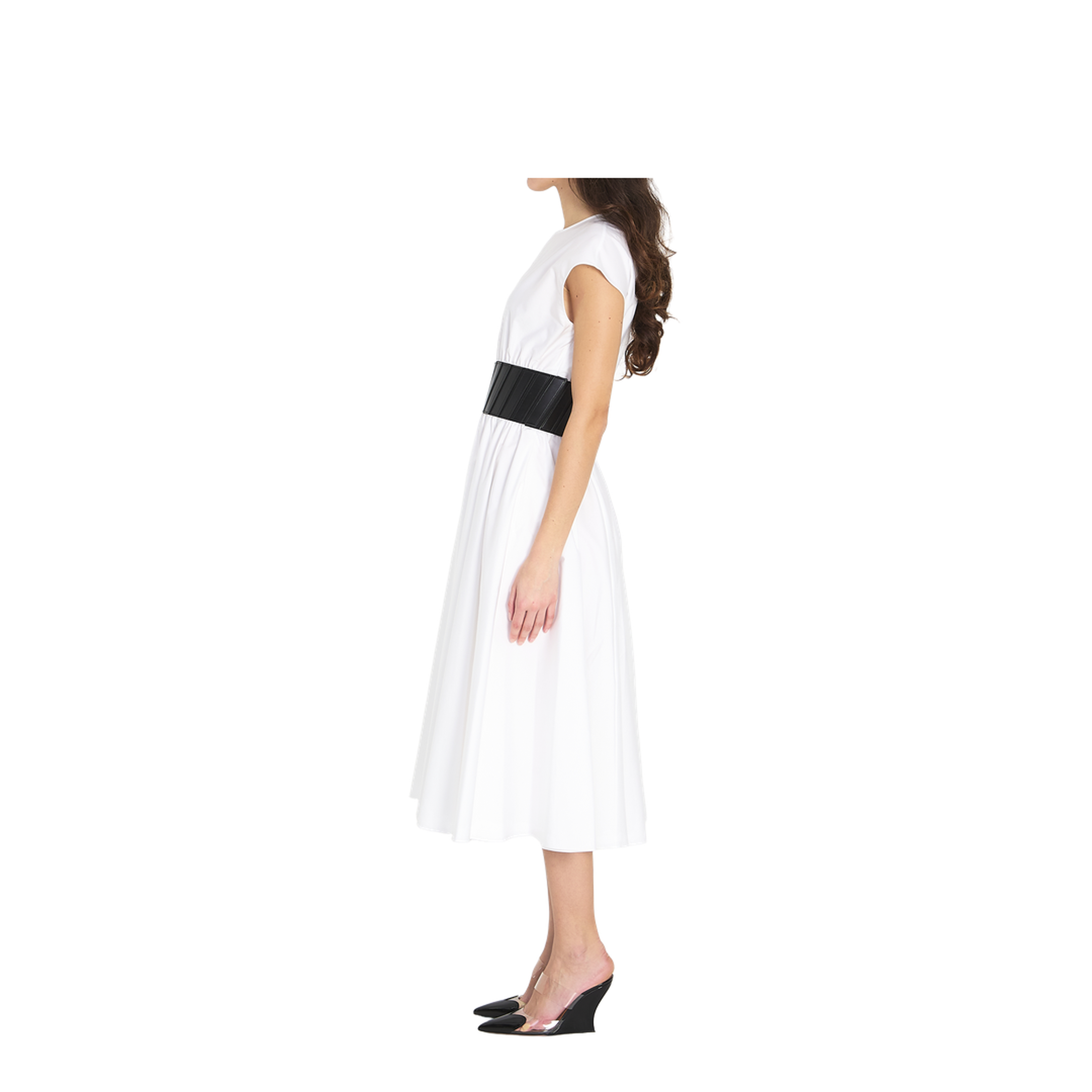 Midi Dress with Belt - Image 3