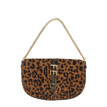 Wallet On Chain Leather Brown - Image 1