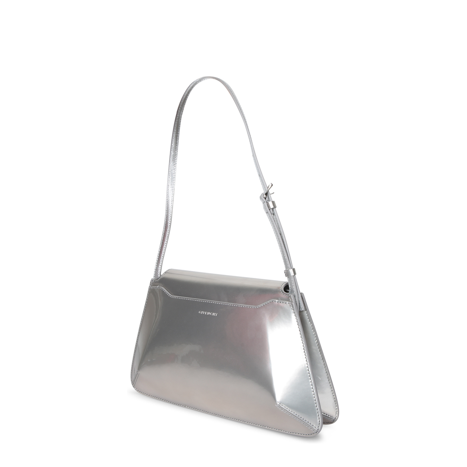 Medium Patent Calf Leather Shoulder Bag - Light Silvery - Image 2