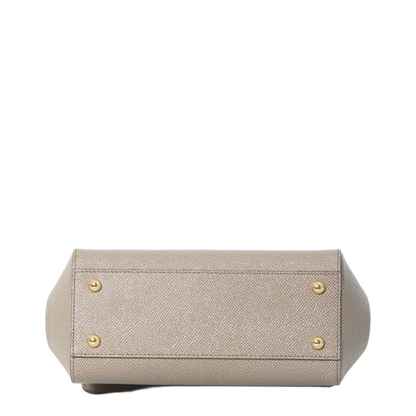 Sicily Medium Calfskin Handbag - Fango - Image 3