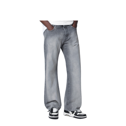 Grey Washed-Effect Jeans - Image 1
