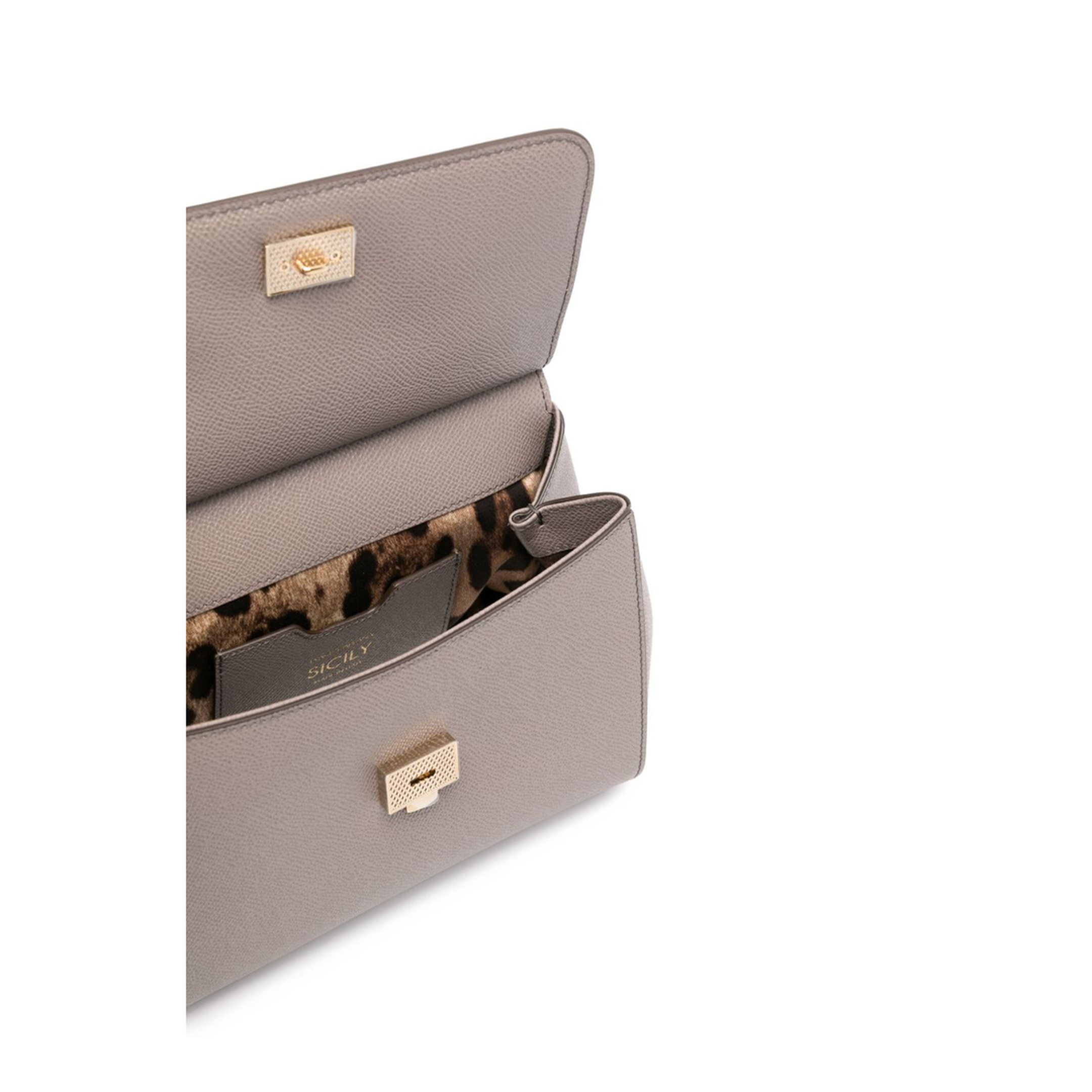 Sicily Medium Calfskin Handbag - Fango - Image 4