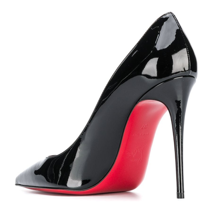 Black Patent-Leather Stiletto Pumps - Image 3