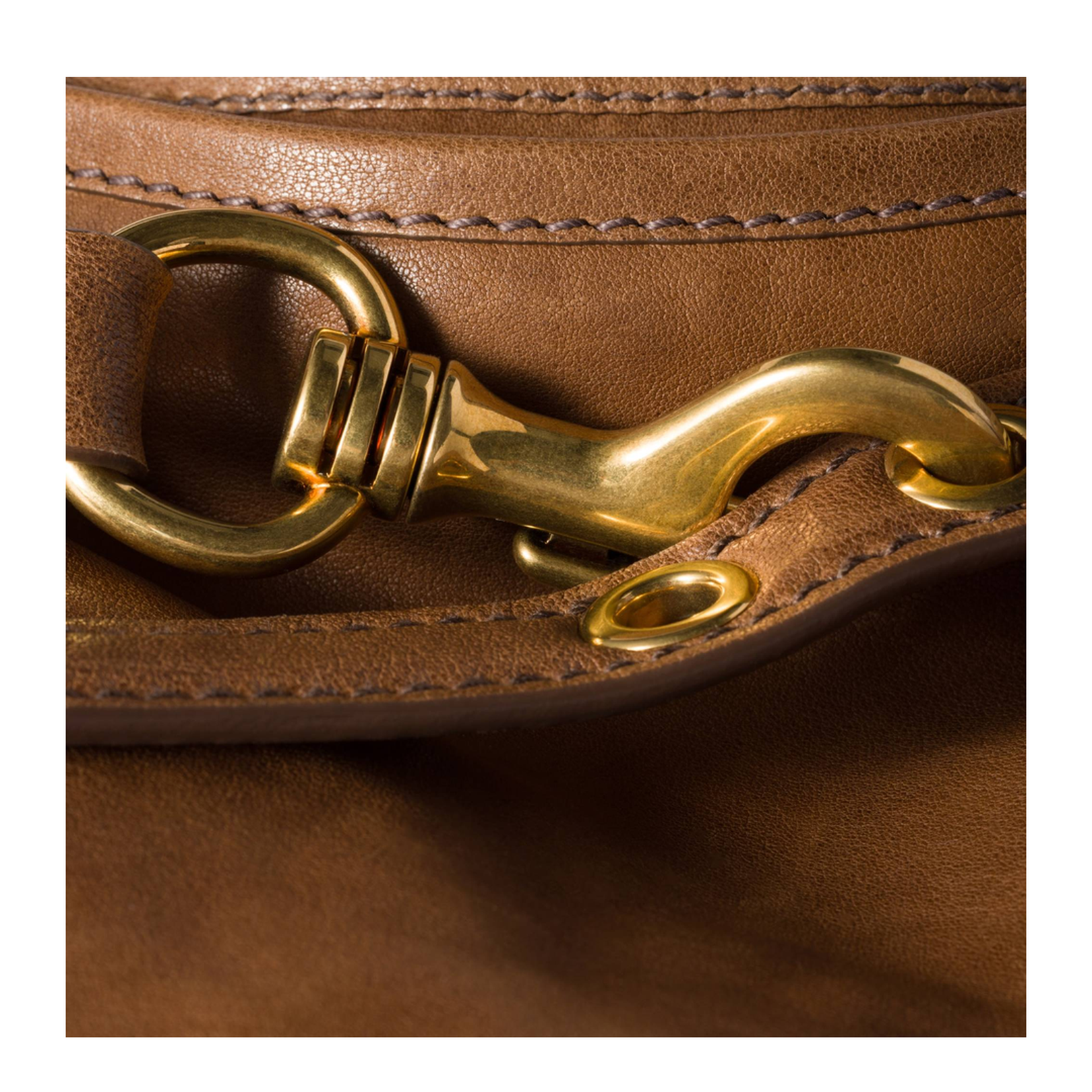 Brown Nappa Leather Aventure Shoulder Bag - Image 5