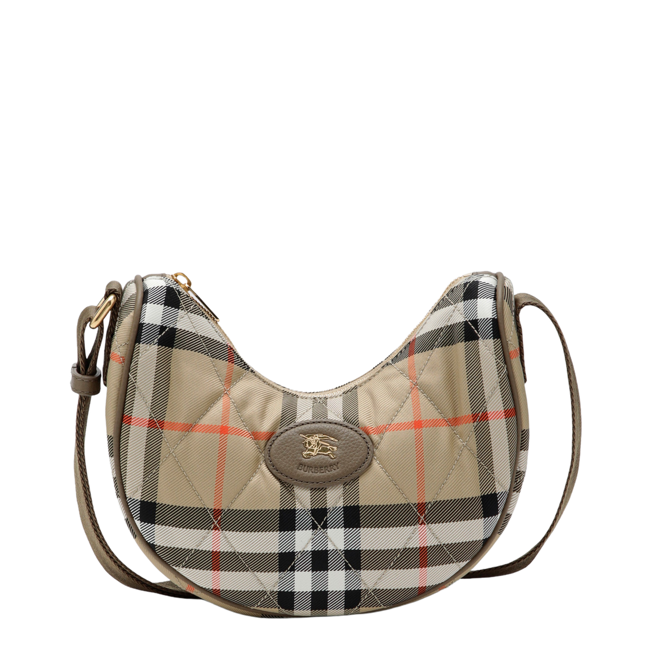 Horseshoe Small Nylon Crossbody - Sand Beige - Image 1
