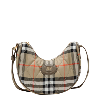 Horseshoe Small Nylon Crossbody - Sand Beige - Image 1
