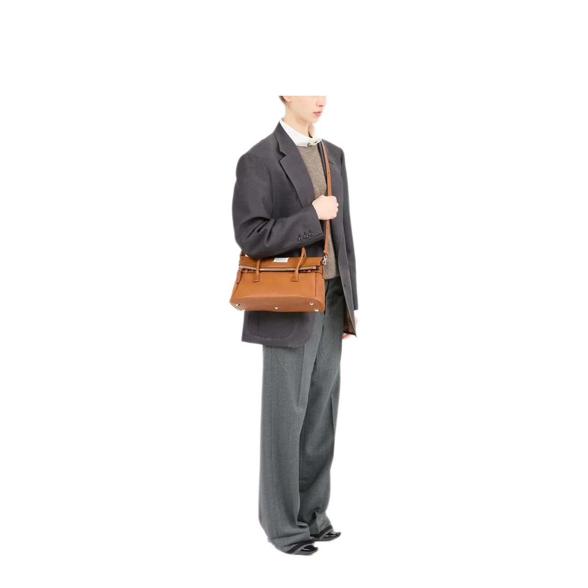 5AC Medium Goatskin Handbag - Vintage Cognac - Image 3