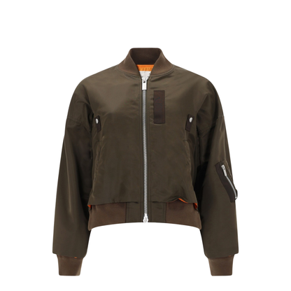 Cropped Bomber Jacket - Image 1