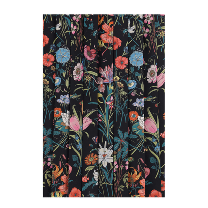 Flora Printed Silk Midi Skirt - Image 3
