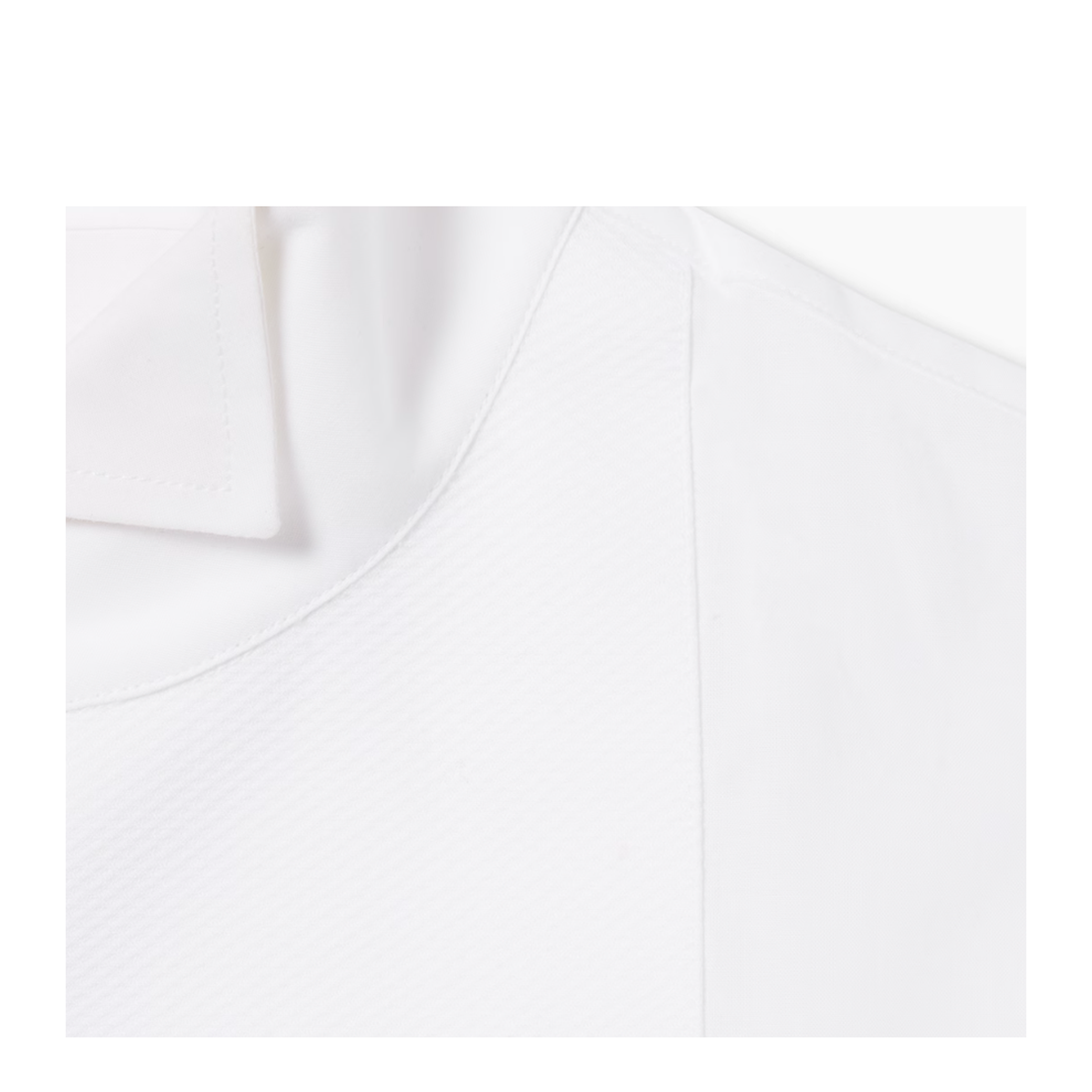 Light Chambray Cotton Shirt in White - Image 2