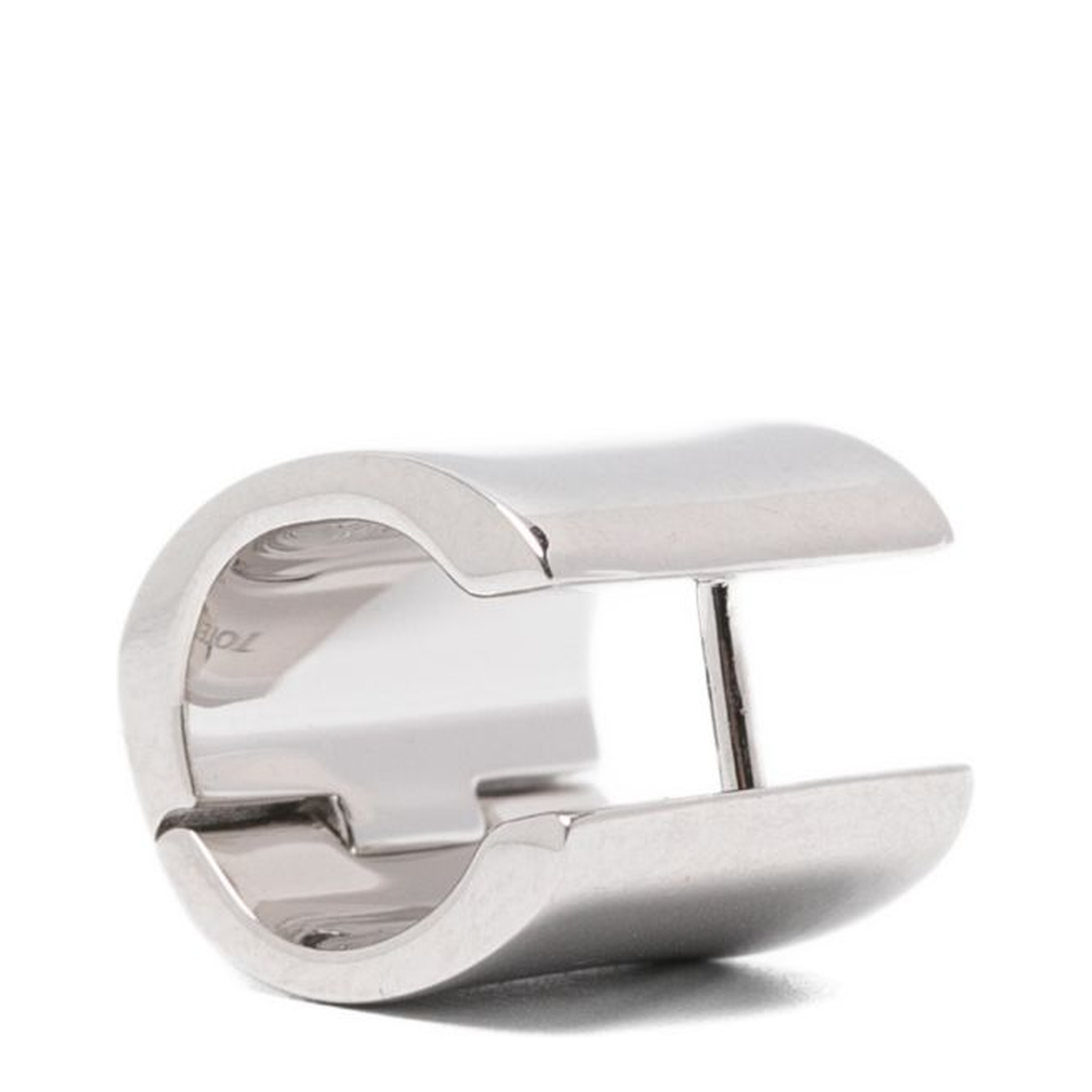 Petite Signature Hoop Earrings in Blue - Image 3