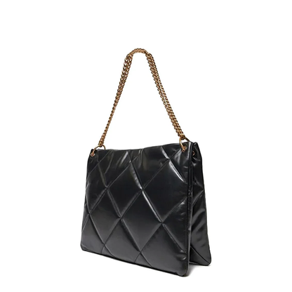 Kira Diamond Quilt Hobo Bag Black - Image 2