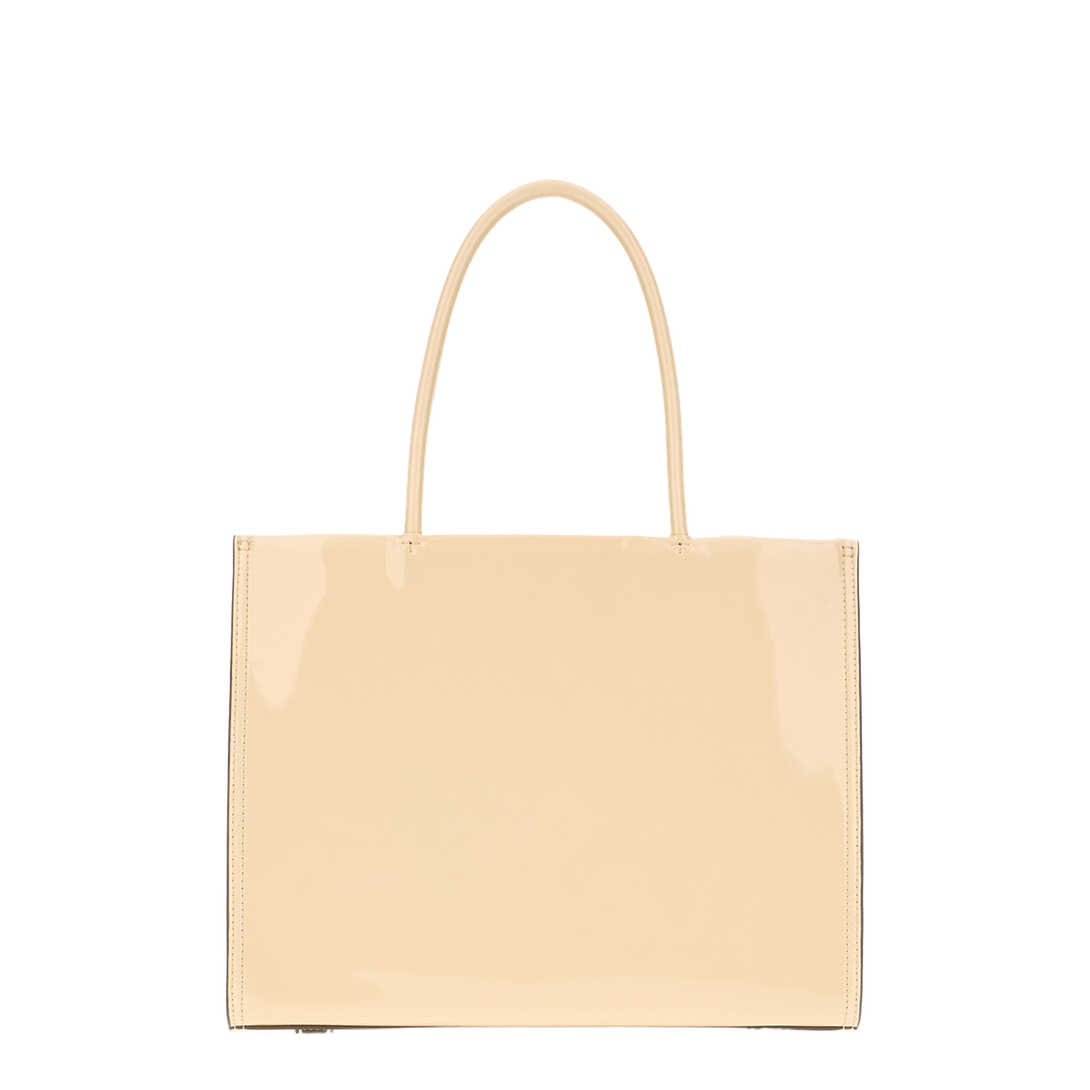 Cream Synthetic Leather Ella Bio Small Shopping Bag - Image 5