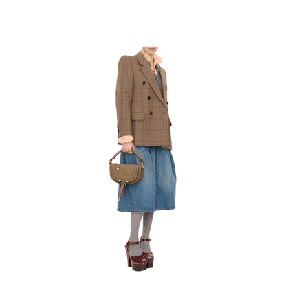 Marcie Mini Soft Leather Shoulder Bag - Brown - Image 5