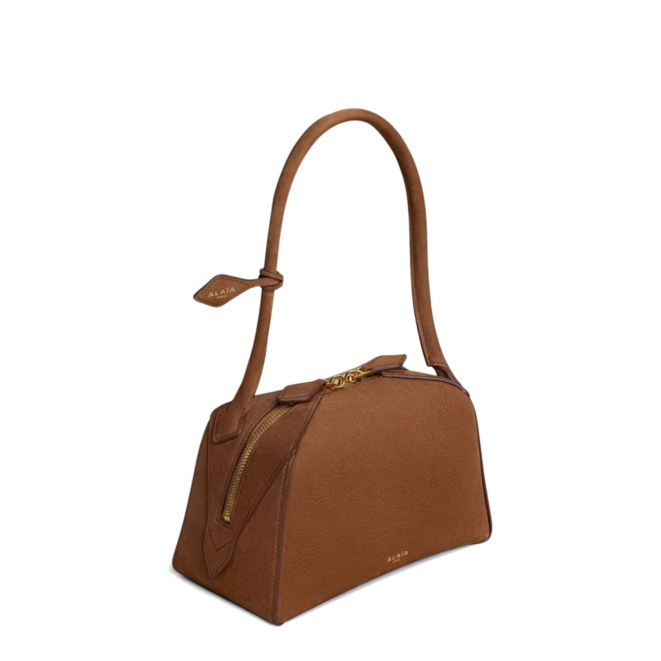 Le Bouledogue Small Nubuck Shoulder Bag - Terre d’Ombre Marron - Image 3