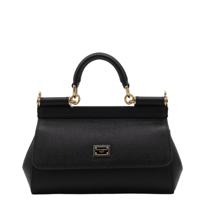 Sicily Small Calf Leather Top-Handle Bag - Nero - Image 2