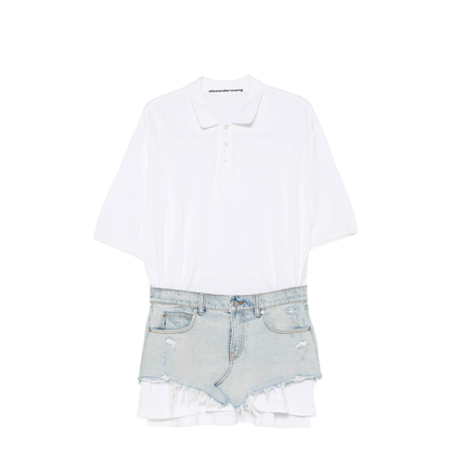 Pre-Styled Denim Polo Dress - Image 1