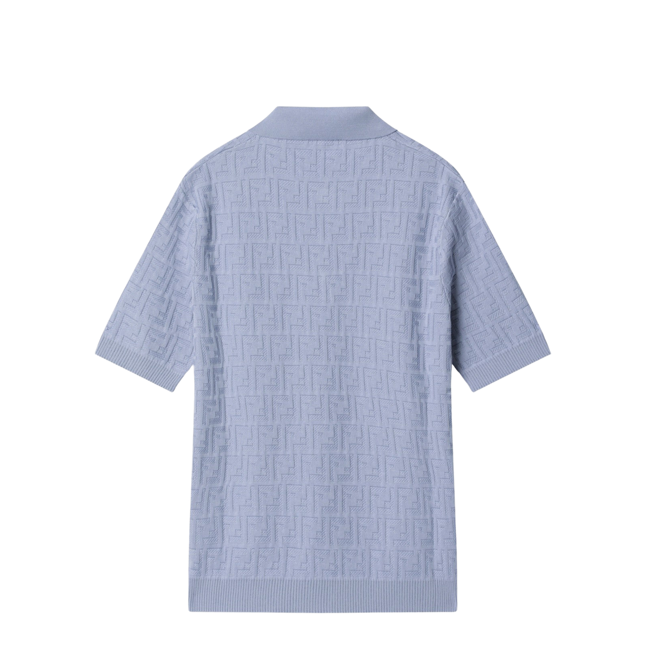 Light Blue Cotton Polo Shirt - Image 2